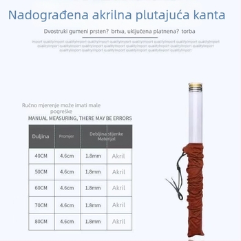 Prozirna debela plutajuća cijev za ribolov