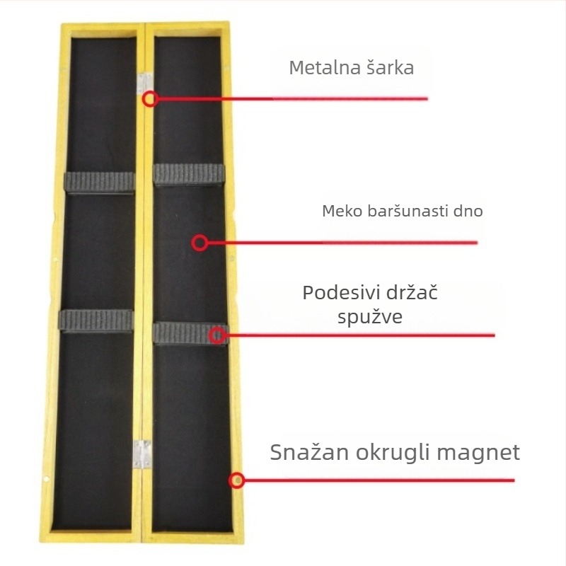 Drvena plutajuća kutija od Paulownia za pohranu ribolovne opreme, velik kapacitet