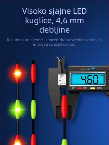 Elektronički plutač LED za ribolov šarana, dnevno-noćna upotreba, svjetleći plutač s vodilnim olovom, debeli rep, veliki plutač