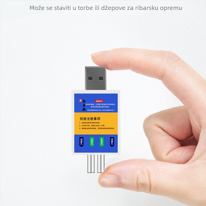 Vertikalni plovak za ribolov, plastični, USB punjivi, svijetleći, CR425 baterija