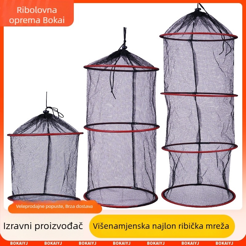 Mala torba za zaštitu ribe od mreže, sklopiva, prijenosna (Marka Bokai, Podrijetlo Kina, Materijal Mreža)