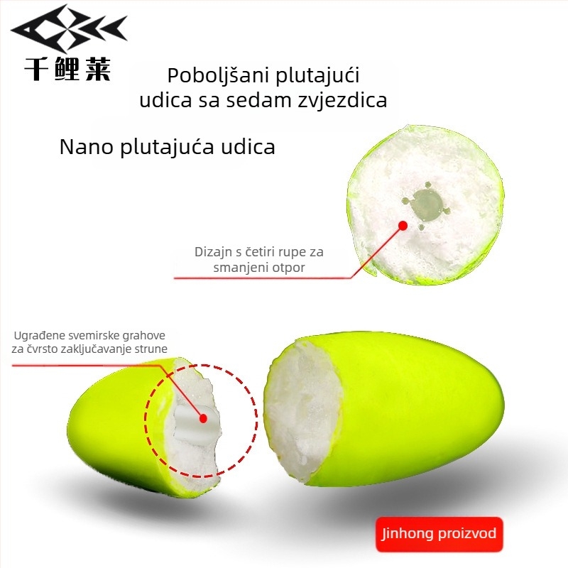 Ručno izrađen komplet glavne linije za ribolov, s tradicionalnim plovkom sa sedam zvjezdica i jednim udicom