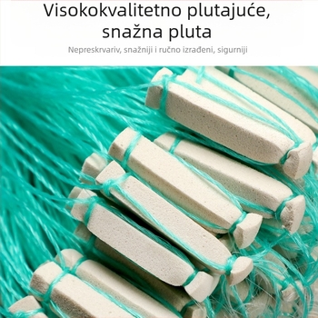Najlonska mreža za ribolov s tri sloja potopnog dijela i jednoslojnim plutajućim dijelom, viseća mreža za male ribe i šarana