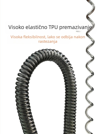 Eucube Retraktibilna anti-gubit užad za štap za ribolov — PU + nehrđajući čelik, automatsko proširenje, za rezervoare
