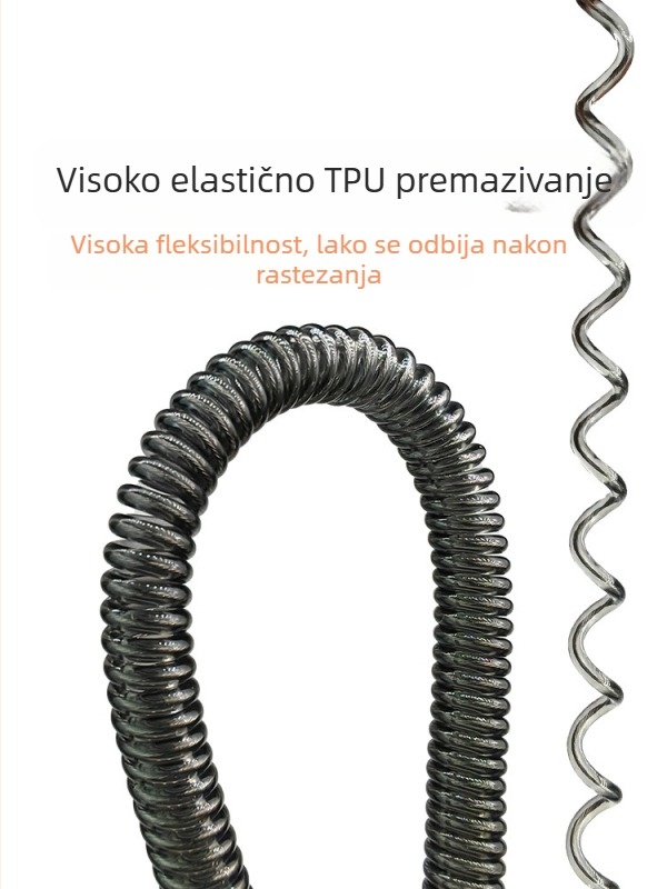 Eucube Retraktibilna anti-gubit užad za štap za ribolov — PU + nehrđajući čelik, automatsko proširenje, za rezervoare