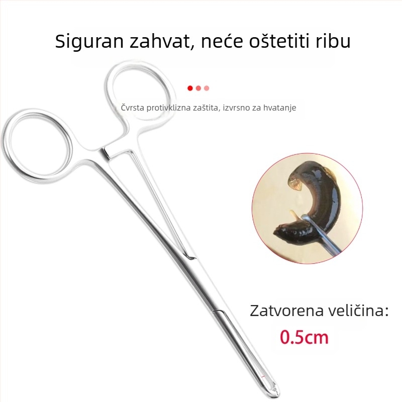 Obest Loach clip od nehrđajućeg čelika – protuklizni držač za žive mamce, ribolov na plutvi
