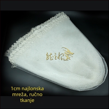 Ručna najlonska mrežasta torba za ribolov s mrežom od 1 cm