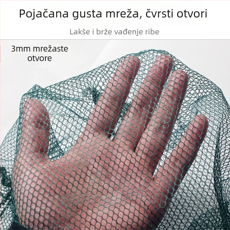 Kavez za škampe od čelične žice s kišobranom – oprema za ribolov