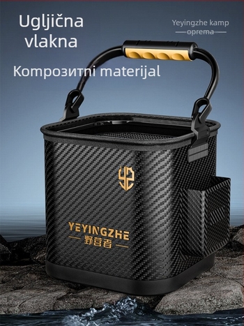 Kamperska vodena kanta, prozirna kanta za ribe, kanta za zaštitu riba, prijenosna sklopiva kanta za pecanje, kutija za ribe (Materijal: anti-weaving technology)
