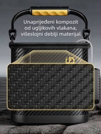 Kamperska vodena kanta, prozirna kanta za ribe, kanta za zaštitu riba, prijenosna sklopiva kanta za pecanje, kutija za ribe (Materijal: anti-weaving technology)