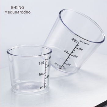 Dvodijelna PC mjerna čašica za mamac – prozirna sa skalom, otporna na pad, precizno mjerenje