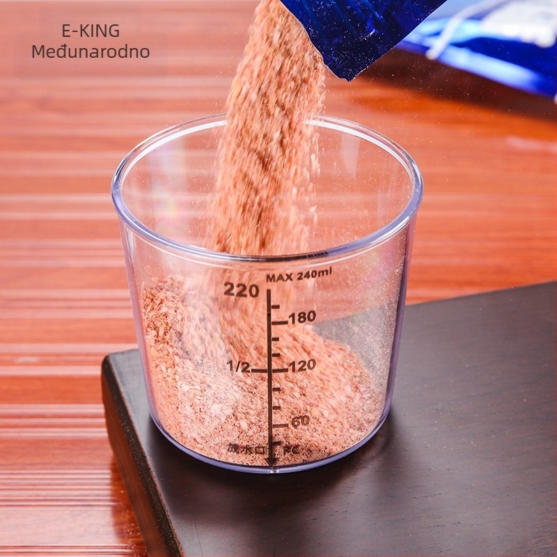 Dvodijelna PC mjerna čašica za mamac – prozirna sa skalom, otporna na pad, precizno mjerenje