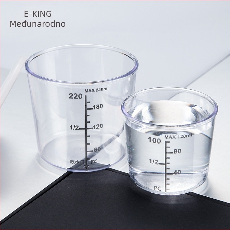 Dvodijelna PC mjerna čašica za mamac – prozirna sa skalom, otporna na pad, precizno mjerenje