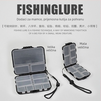 Kutija za varalice – prijenosni dvostruki pretinac za manje dodatke i alate za ribolov (Brand: Unique, Kategorija: Ribolov oprema)