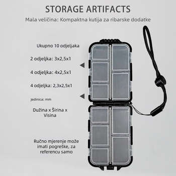 Kutija za varalice – prijenosni dvostruki pretinac za manje dodatke i alate za ribolov (Brand: Unique, Kategorija: Ribolov oprema)