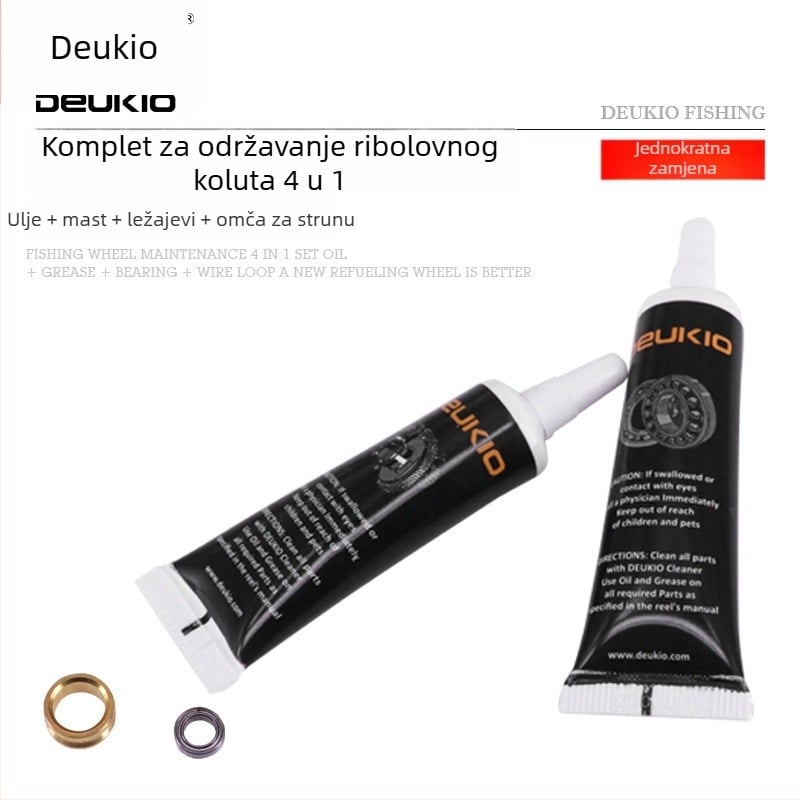 Set za održavanje ribarske role s mazivom i alatima