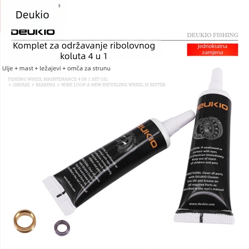 Set za održavanje ribarske role s mazivom i alatima