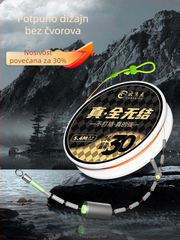 Set glavne linije bez čvorova, ručno vezan, najlon, 3,6–9 m, za velike ribe