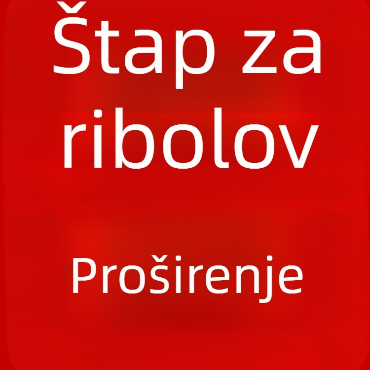 Bofeite štap za pecanje sa segmentiranim dijelovima i posebnim konektorom