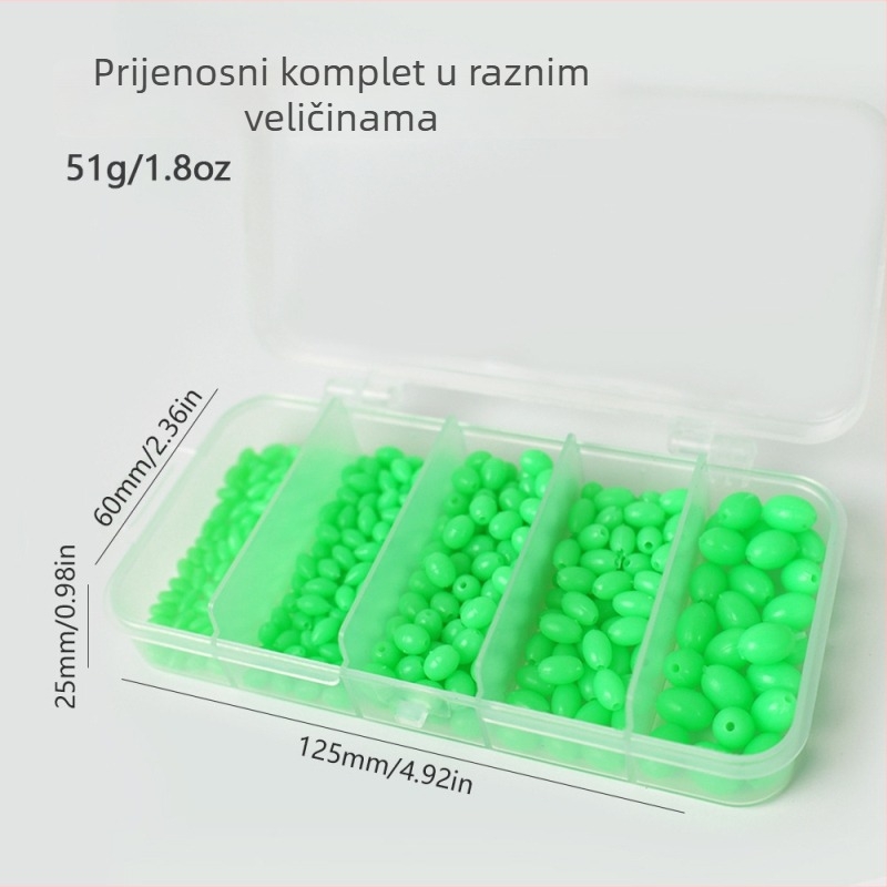 Shark svijetleće perle za zaustavljanje u ribolovu – plastične tvrde perle, protiv sudara, dodatna oprema ribolovnog seta
