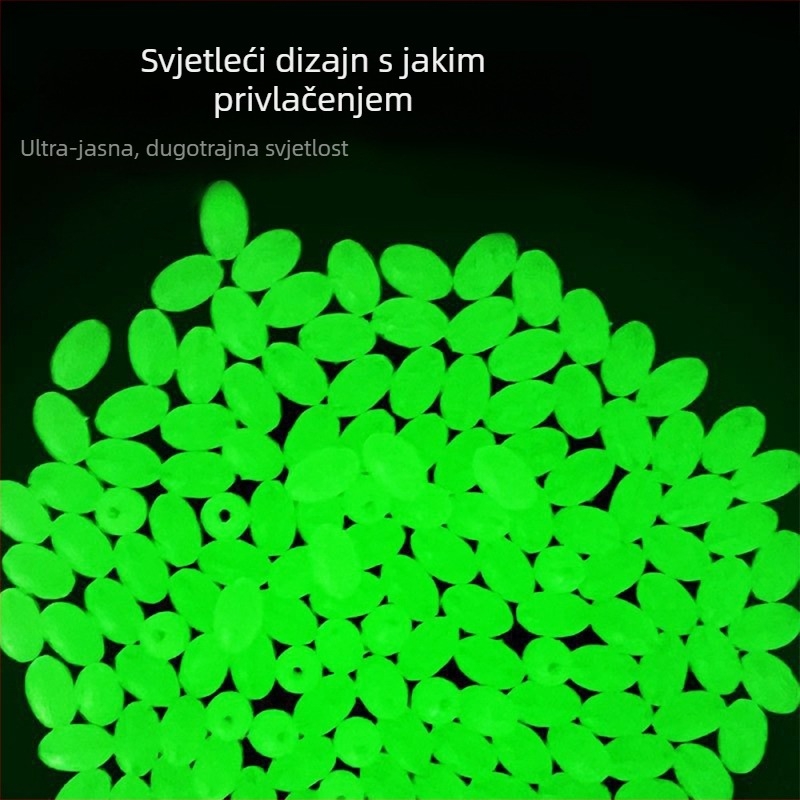 Shark svijetleće perle za zaustavljanje u ribolovu – plastične tvrde perle, protiv sudara, dodatna oprema ribolovnog seta