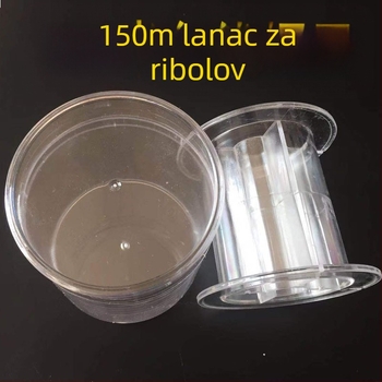 Riblarska kotura linije 500 m, prozirni PS materijal, 5# promjer, vodootporna višenamjenska plovka