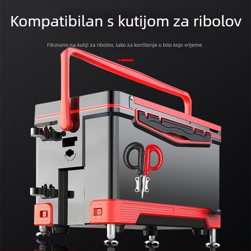Set opreme za ribolov s noževima od nehrđajućeg čelika i kutijom za pohranu, prijenosno