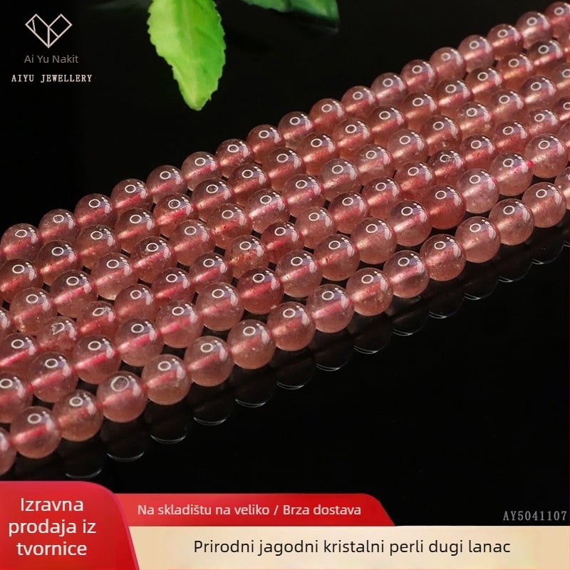 Ai yu labave perle od jagodnog kristala – polirane