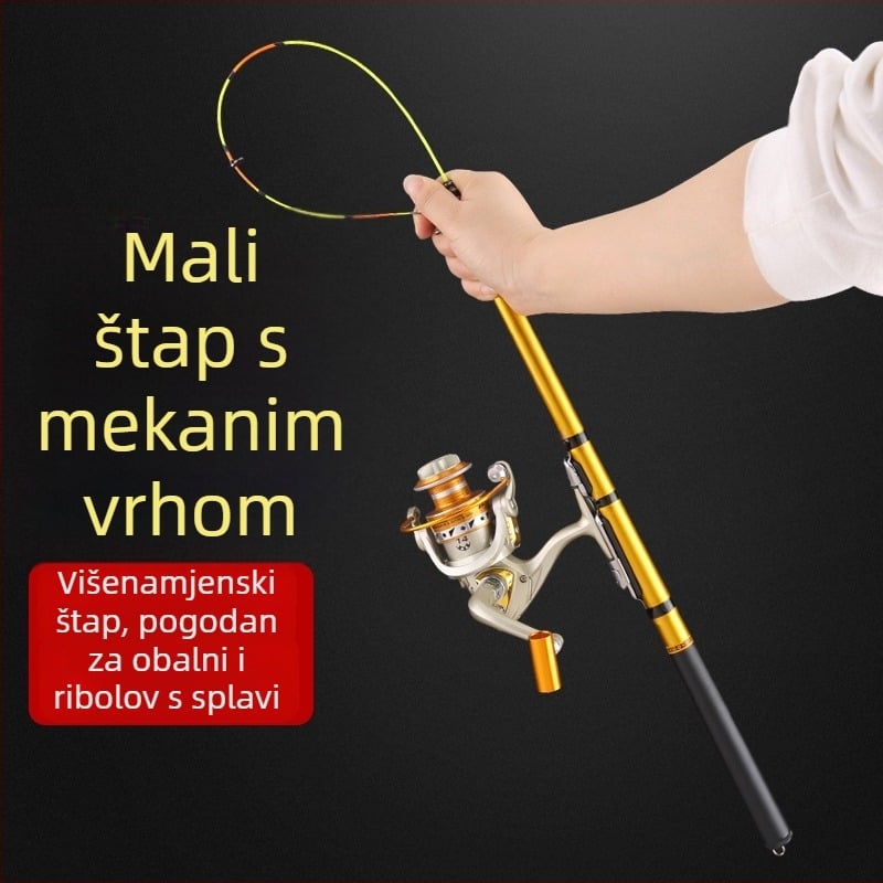 Ultra lagani set štapova za morski ribolov s priobalnim bacanjem i raft štapom, visoka osjetljivost