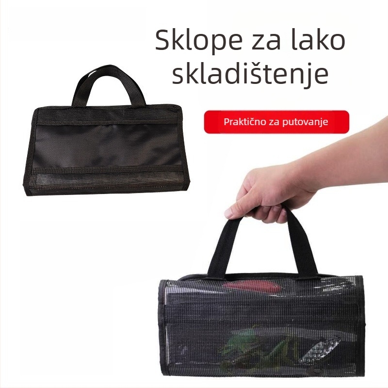 PVC torba za umjetne mamce s pet odjeljaka, prozirna mreža, prijenosna i sklopiva