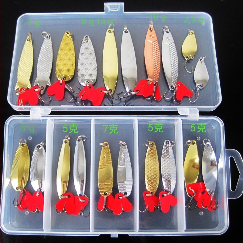 Luyayu 21-dijelni set ribolovnih mamaca s kutijom — rotirajući blistavi mamci i imitacijski mamci