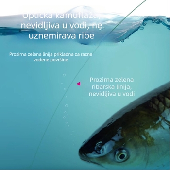 Kompaktan set ojačane najlonske ribolovne linije – najlon, duljina 2.7 m, za ribolov