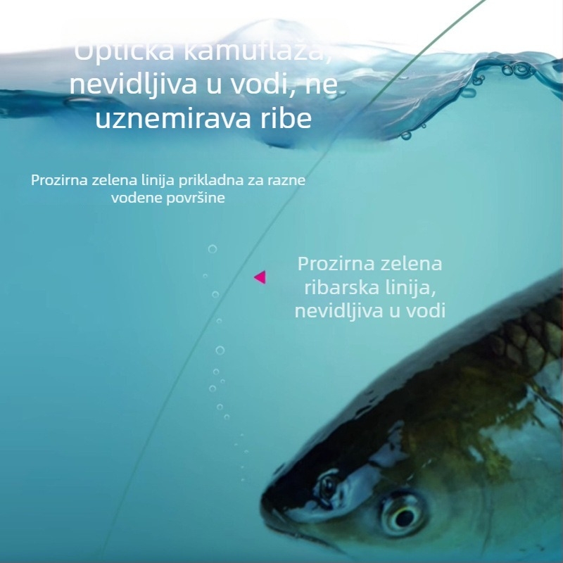 Kompaktan set ojačane najlonske ribolovne linije – najlon, duljina 2.7 m, za ribolov