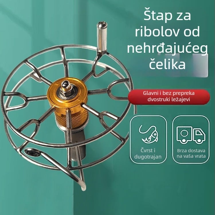 Spinning kolut od nehrđajućeg čelika; metalni ribolovni kolut; porijeklo: Sichuan; pakiranje: 1