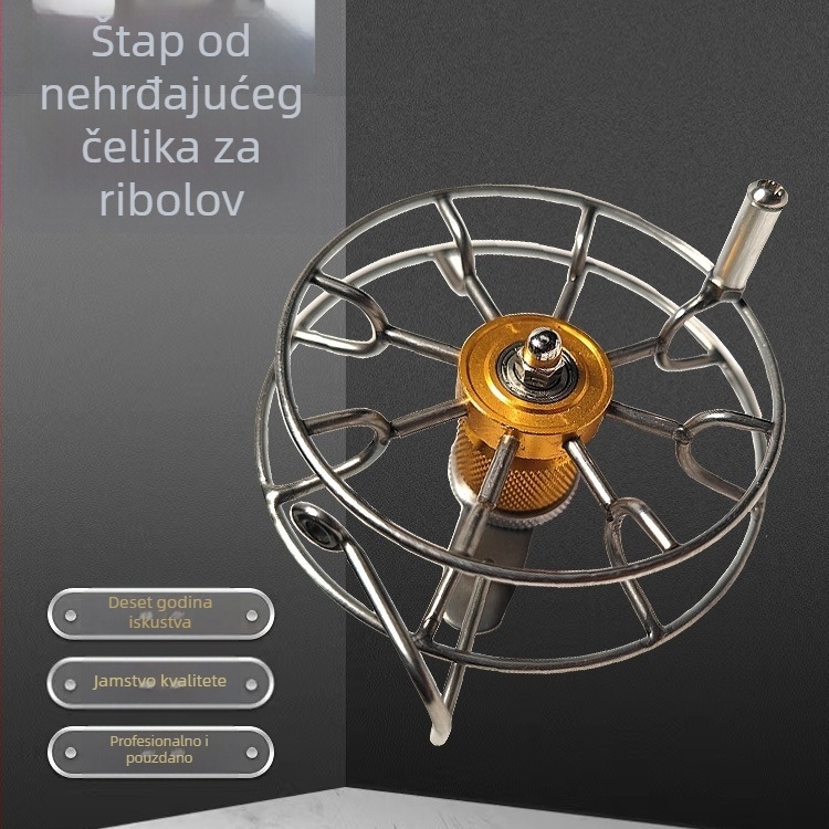 Spinning kolut od nehrđajućeg čelika; metalni ribolovni kolut; porijeklo: Sichuan; pakiranje: 1