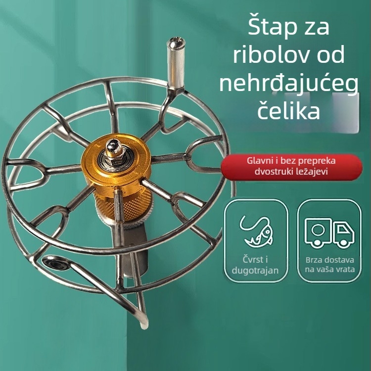 Spinning kolut od nehrđajućeg čelika; metalni ribolovni kolut; porijeklo: Sichuan; pakiranje: 1