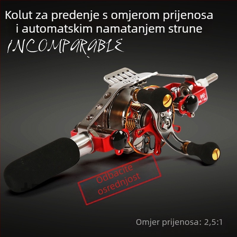Potpuno metalni srednji kotačić za mušku navijač s automatskim usmjeravanjem linije i omjerom brzine, prednje kolo i unutarnje vođenje linije