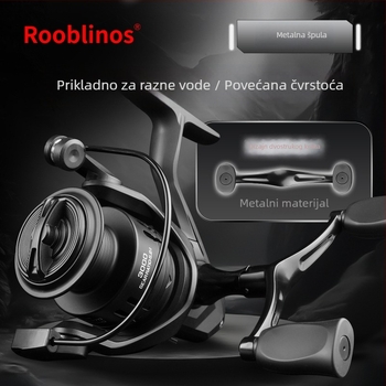 Rooblinos špinning kolut za ribolov — aluminijski spoj, niskoprofilna špula, bez praznina, za mamce