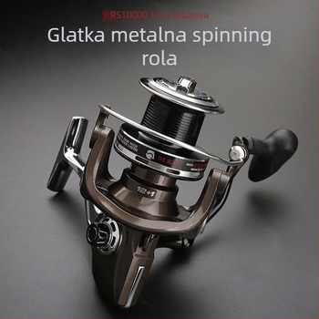 12+1 ležajna, potpuno metalna mulineta za pecanje sa špulom za liniju