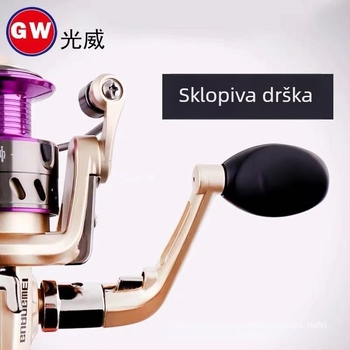 GW/Guangwei spining kolut s levom i desnom ručkom, 5+1 ležajeva, prednja kočnica, otporno na morsku vodu