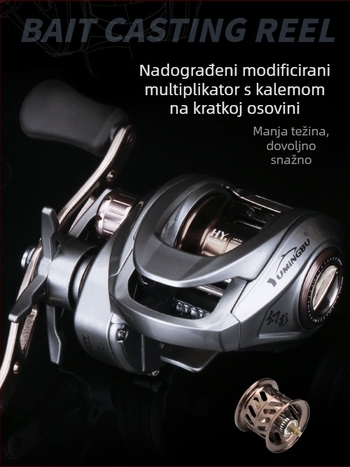 Famous Fishing Luya Mini Navijak za ribolov s kapljicom vode, novi kratki osovinski model, metalna čašica za liniju, dugi domet bacanja