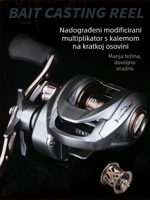 Famous Fishing Luya Mini Navijak za ribolov s kapljicom vode, novi kratki osovinski model, metalna čašica za liniju, dugi domet bacanja