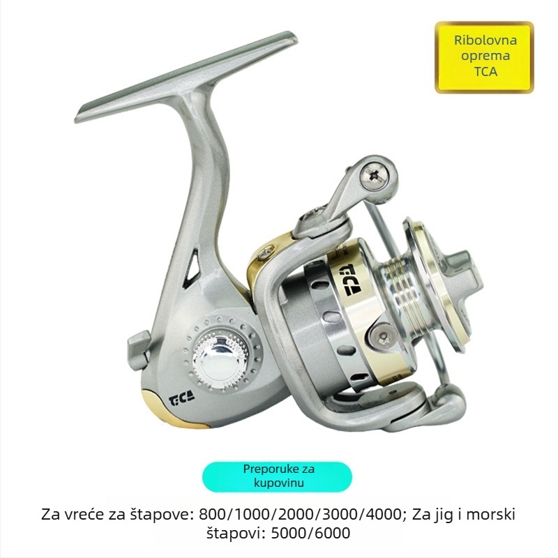 Dijia GEAC 1000-6000 serija spining kolut, 9 ležajeva, ravna ručka