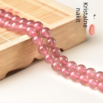 Koraljke od kristala jagode za DIY nakit – okrugle, poluproizvodi, polirani