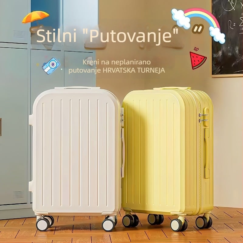 Kufer ABS/PC s zatvaračem, ultra lagan, otporan na habanje, protiv krađe, prikladan za let, univerzalni kotači, težina 2,8 kg.