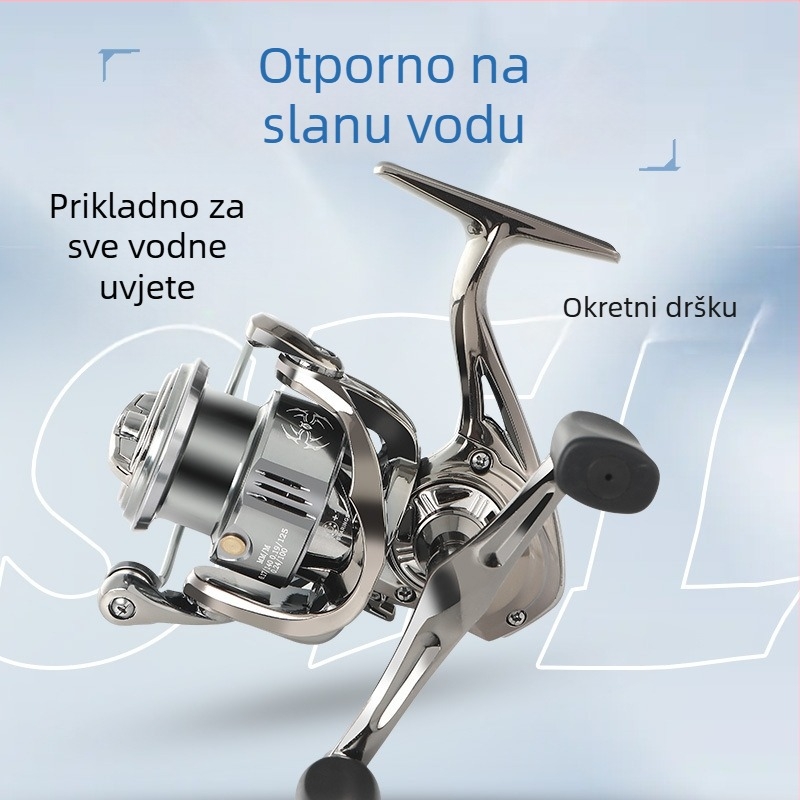 Spin kolut s jednom ili dvostrukim ručkama, plitkom špulom, za mikro ribolov i duga bacanja