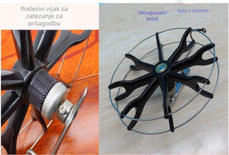 Novi stil crna mulineta za ribolov s čeličnim prstenom, nehrđajući čelik