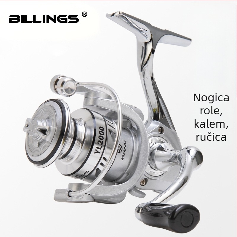 Billings ultra lagani, potpuno metalni špuling kolut za dugi bacaj, morski ribolov