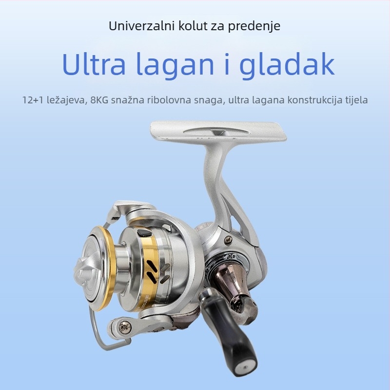 GW800 spining kolut za ribolov — ultra lagano kućište, dugi dometi bacanja, kompatibilan s mikro mamcama