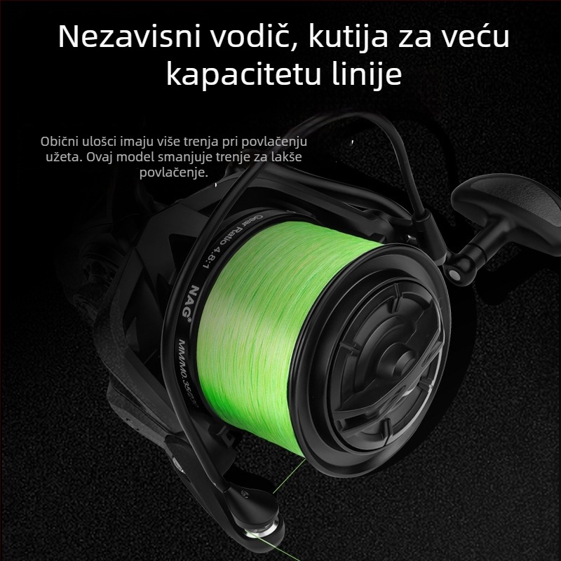 Flash Ling Ultra-daleko bacanje spinning navijač s metalnom nagnutom šalicom za morski i slatkovodni ribolov na umjetne mamce